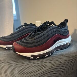 Nike Air Max 97 Men's Sneakers - Black and Burgundy